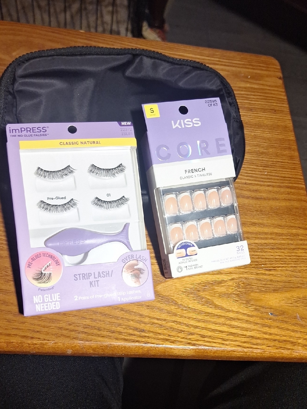 imPRESS Strip Lash Kit & KISS CORE French Press-On Nails - Lavender & Peach